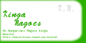 kinga magocs business card